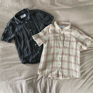 Bundle of boys linen blend button down shirts
